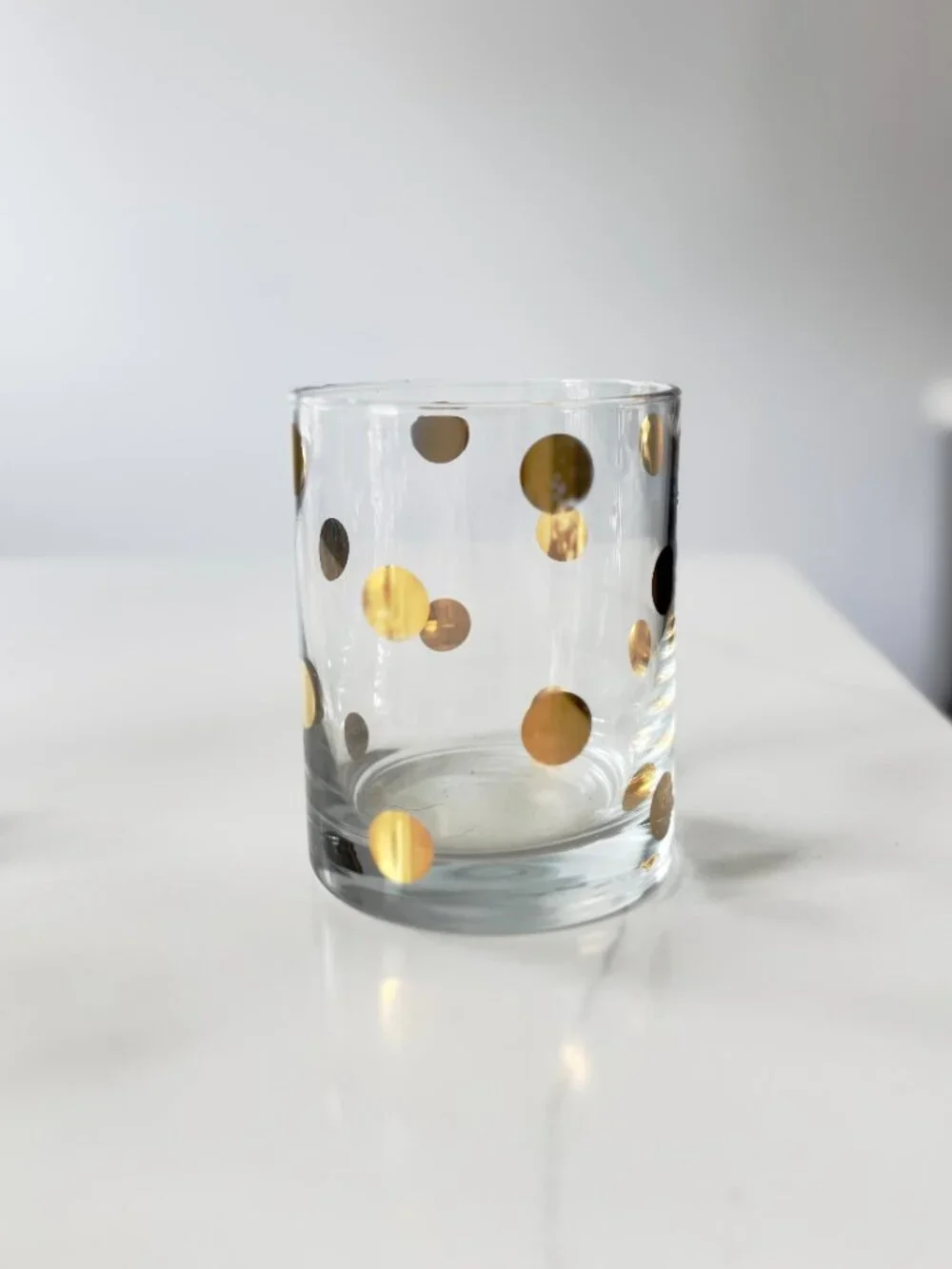 Kate Spade NY Pearl Place by Lenox Clear Gold Dots 4  Lowball Glasses